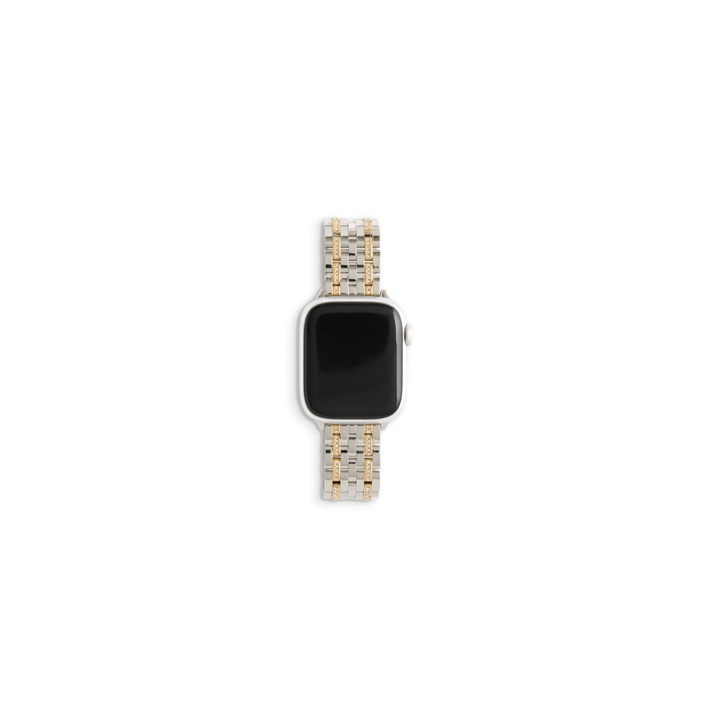 Stainless Steel & Pave Bracelet Smartwatch Band